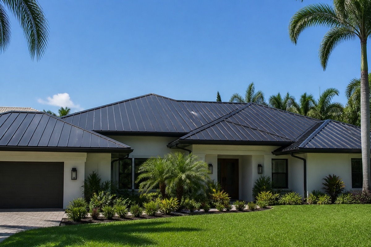 Metal roof in the heat in Land O' Lakes